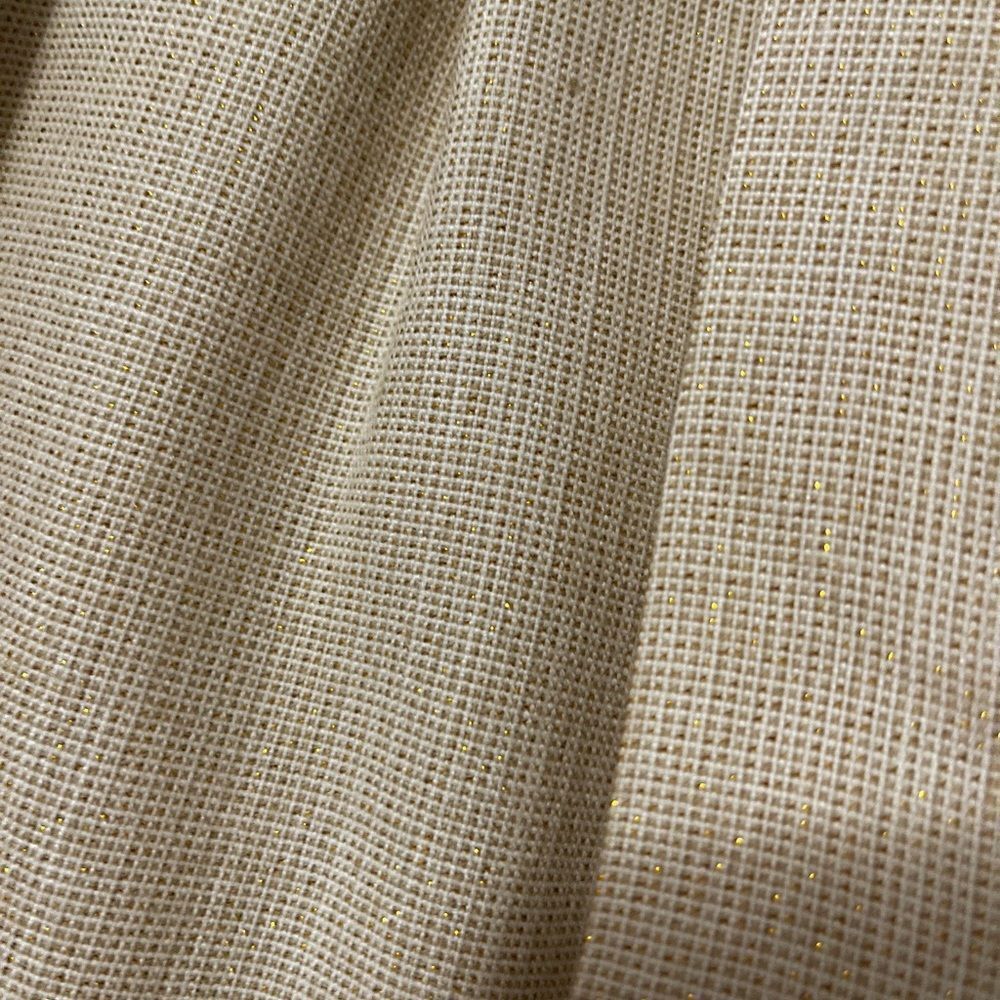 🟢Cache Solid Vanilla Cream Metallic Gold Shorts … - image 3